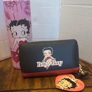 Betty Boop Tumbler and Black and Red Wallet Bundle